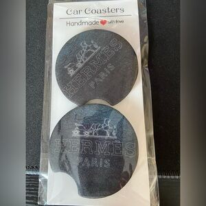 Hermes Paris Black Car Coasters
